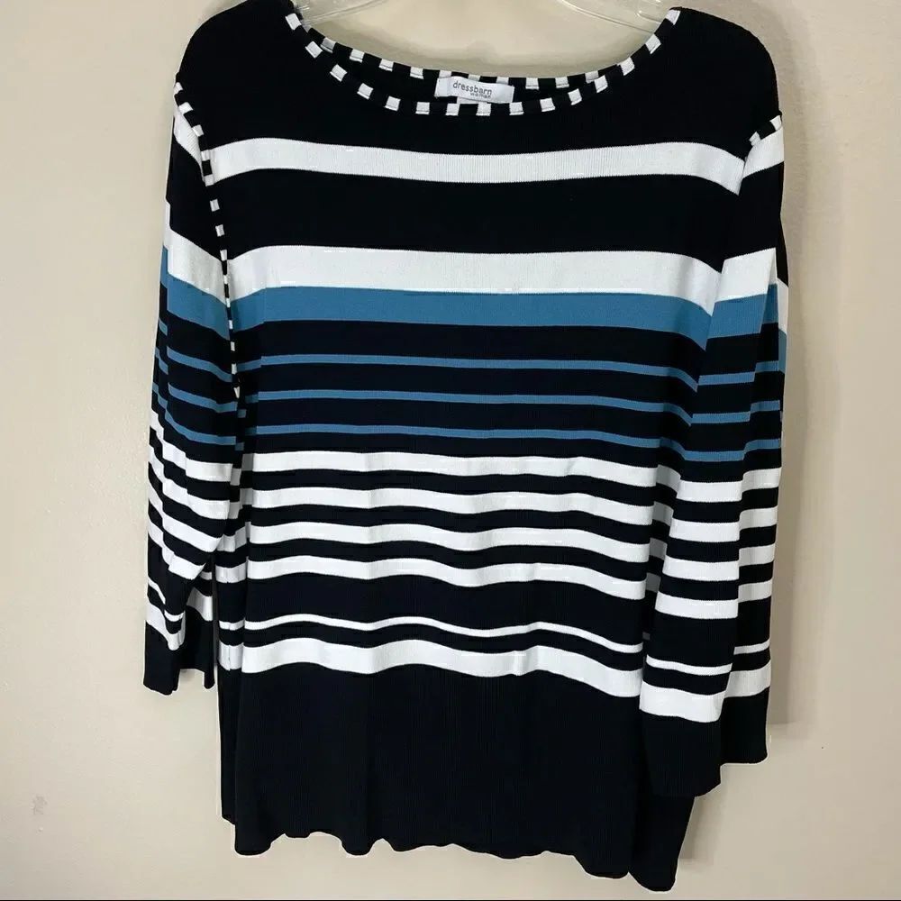 Dressbarn | XLarge| Striped| 3/4 sleeve |Soft